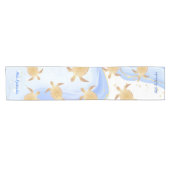 Mele Kalikimaka | Goud Zee Turtles Ink Blue Korte Tafelloper (Horizontaal)