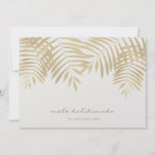 Mele Kalikimaka Gouden Palm Verlaat Kerst Kaart (Voorkant)