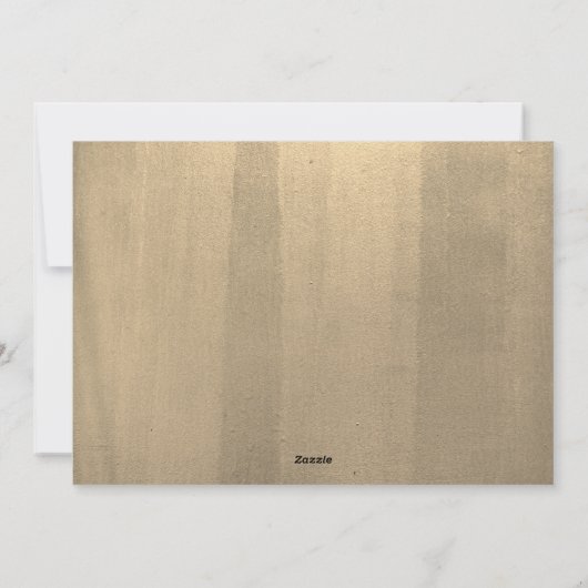 Mele Kalikimaka Gouden Palm Verlaat Kerst Kaart (Achterkant)