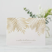 Mele Kalikimaka Gouden Palm Verlaat Kerst Kaart (Staand voorkant)