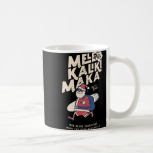 Mele Kalikimaka Grappige Kerstman Hawaiaanse Kerst Koffiemok