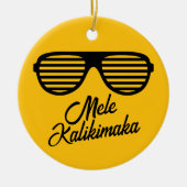Mele Kalikimaka grappige zonnebril Hawaii Kerst Keramisch Ornament (Voorkant)