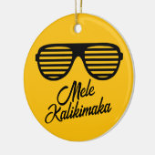 Mele Kalikimaka grappige zonnebril Hawaii Kerst Keramisch Ornament (Links)