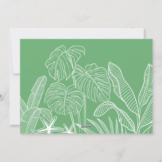 Mele Kalikimaka Green Twee Foto Kerstmis Feestdagenkaart (Achterkant)