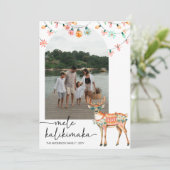 Mele Kalikimaka Groovy Kerstmis 1 Fotokaart Feestdagenkaart (Staand voorkant)