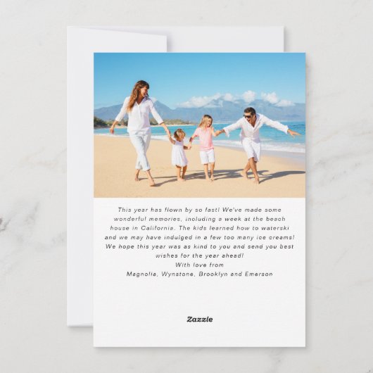 Mele Kalikimaka Hand Lettered Foto Feestdagenkaart (Achterkant)