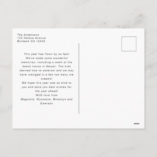 Mele Kalikimaka Hand Lettered Foto Feestdagenkaart (Achterkant)