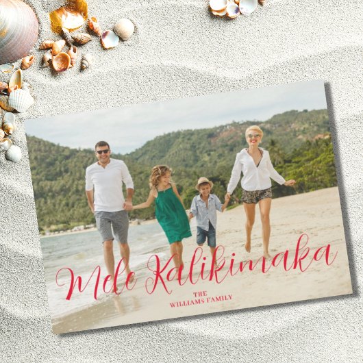 Mele Kalikimaka Hawaiaans Kerst Foto  Feestdagenkaart