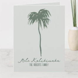 Mele Kalikimaka Hawaiaanse Elegante Kerstpalm Kaart