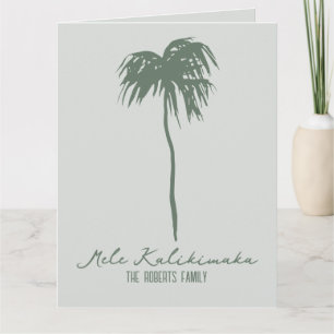 Mele Kalikimaka Hawaiaanse Elegante Kerstpalm Kaart