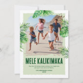 Mele Kalikimaka Hawaïaanse fotokerstmis Feestdagenkaart (Voorkant)
