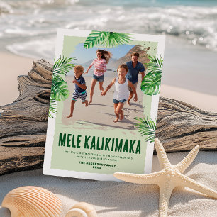 Mele Kalikimaka Hawaïaanse fotokerstmis Feestdagenkaart