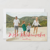 Mele Kalikimaka Hawaiaanse Kerst Foto  Feestdagenkaart (Voorkant)