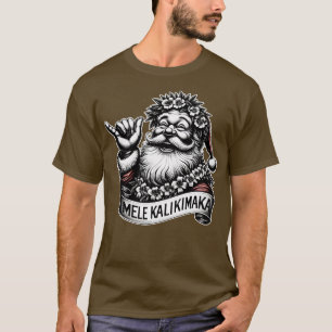 Mele Kalikimaka Hawaïaanse Kerstman T-shirt