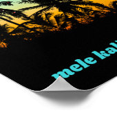 Mele Kalikimaka Hawaïaanse Kerstmis Artistiek Hawa Poster (Hoek)