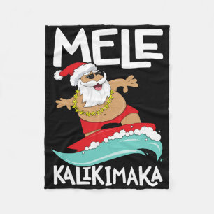 Mele Kalikimaka Hawaiaanse Kerstmis Hawaï Surfen Fleece Deken