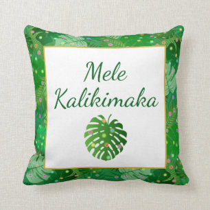 Mele Kalikimaka Hawaïaanse kerstverlichting Vakant Kussen