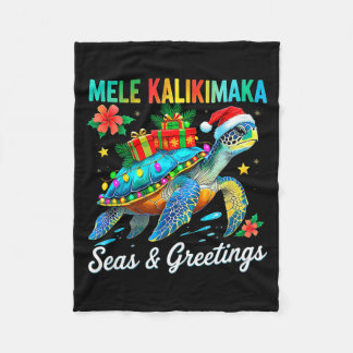 Mele Kalikimaka Hawaiaanse Staart Feest Santa Schi Fleece Deken