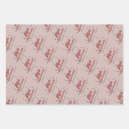 Mele Kalikimaka Hawaii Kerstpapier blad Inpakpapier Vel (Voorkant 2)