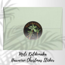 Mele Kalikimaka Hawaii Palm Trees Black