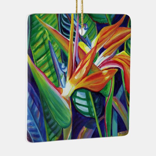 Mele Kalikimaka Hawaii Paradijsvogel Kerstmis Keramisch Ornament (Rechts)