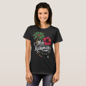 Mele Kalikimaka Hawaii Santa Hawaiian Merry Christ T-shirt (Voorkant volledig)