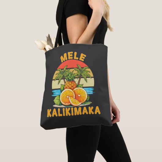 Mele Kalikimaka Hawaii Vrolijk Kerstfeest Tote Bag (Dichtbij)