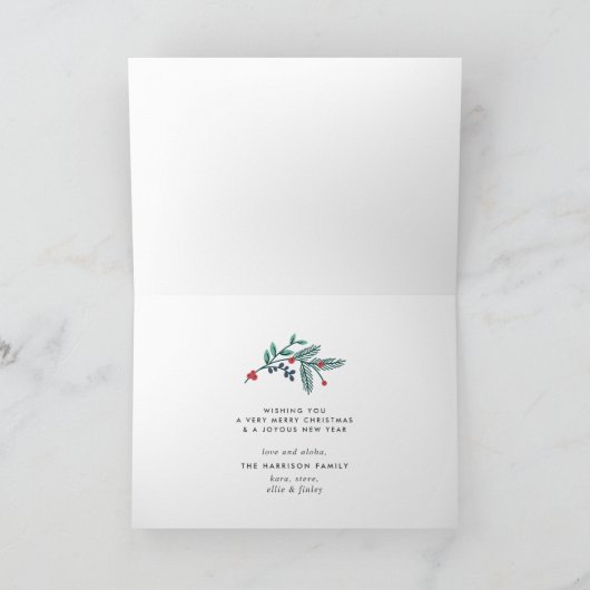 Mele Kalikimaka | Hawaiiaanse anananasappel voor k Feestdagen Kaart (Binnen)