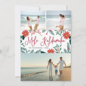 Mele Kalikimaka | Hawaiiaanse kerstfotocollage Feestdagenkaart (Voorkant)