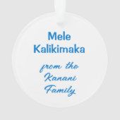 Mele Kalikimaka Hawaiian Beach Christmas Wreath Ornament (achterkant)