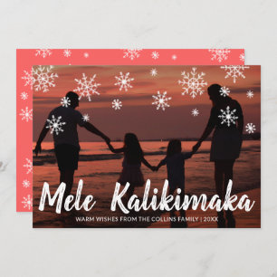 Mele Kalikimaka Hawaiian Beach Feestdagenkaart