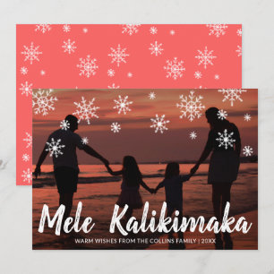 Mele Kalikimaka Hawaiian Beach Feestdagenkaart