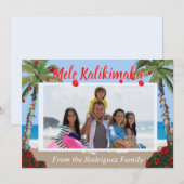 Mele Kalikimaka Hawaiian Beach Personalized Photo Feestdagenkaart (Voorkant / Achterkant)