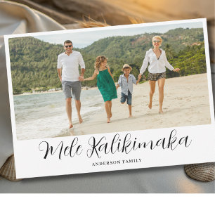 Mele Kalikimaka Hawaiian Christmas Foto Feestdagenkaart