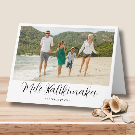 Mele Kalikimaka Hawaiian Christmas Foto Kaart