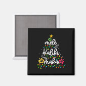 Mele Kalikimaka Hawaiian Christmas Hawaii Tropical Magneet (Voorkant / Achterkant)