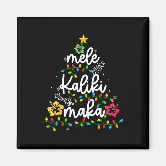 Mele Kalikimaka Hawaiian Christmas Hawaii Tropical Magneet (Voorkant)