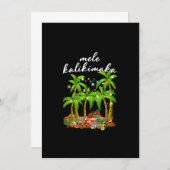 Mele Kalikimaka Hawaiian Christmas Palm Tree Light Kaart (Voorkant / Achterkant)