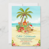 Mele Kalikimaka Hawaiian Christmas Watercolor Kaart (Voorkant)
