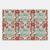 Mele Kalikimaka Hawaiian Floral Gift Wrap Inpakpapier Vel (Voorkant 3)