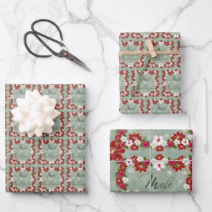 Mele Kalikimaka Hawaiian Floral Gift Wrap Inpakpapier Vel