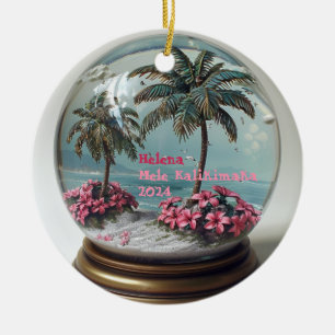 Mele Kalikimaka Hawaiian gepersonaliseerd Ornament