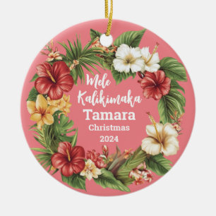 Mele Kalikimaka Hawaiian gepersonaliseerd Ornament