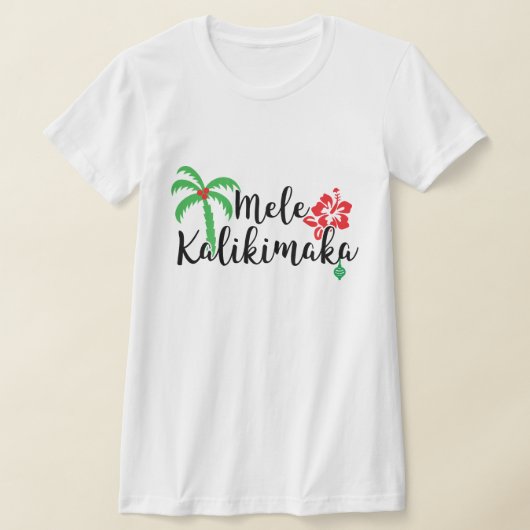 Mele Kalikimaka Hawaiian Happy Kerstt-shirt T-shirt (Laagn)