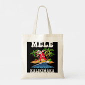 Mele Kalikimaka Hawaiian Hawaii Kerstkerstman Su Tote Bag (Achterkant)