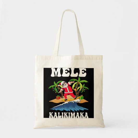 Mele Kalikimaka Hawaiian Hawaii Kerstkerstman Su Tote Bag (Voorkant)