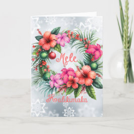 Mele Kalikimaka Hawaiian Hibiscus Feestdagen Kaart
