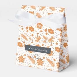 Mele Kalikimaka Hawaiian Holiday Floral Favor Box Bedankdoosjes