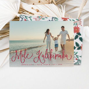 Mele Kalikimaka   Hawaiian Holiday-fotokaart Feestdagenkaart