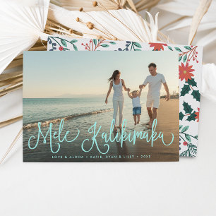 Mele Kalikimaka   Hawaiian Holiday-fotokaart Feestdagenkaart